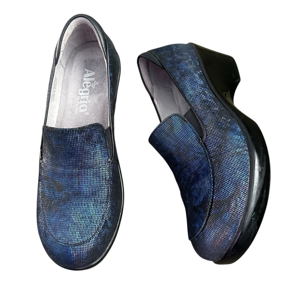 Alegria Emma Clogs EU 36 US 6‎ Iridescent Leather Comfort Slip On